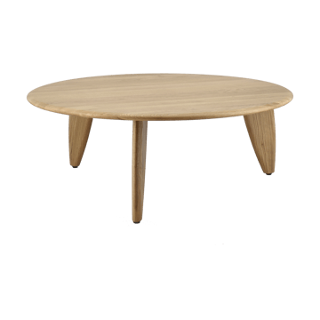 Mesa de centro Lyckeby Ø80x29 cm - Carvalho natural laqueado - 1898