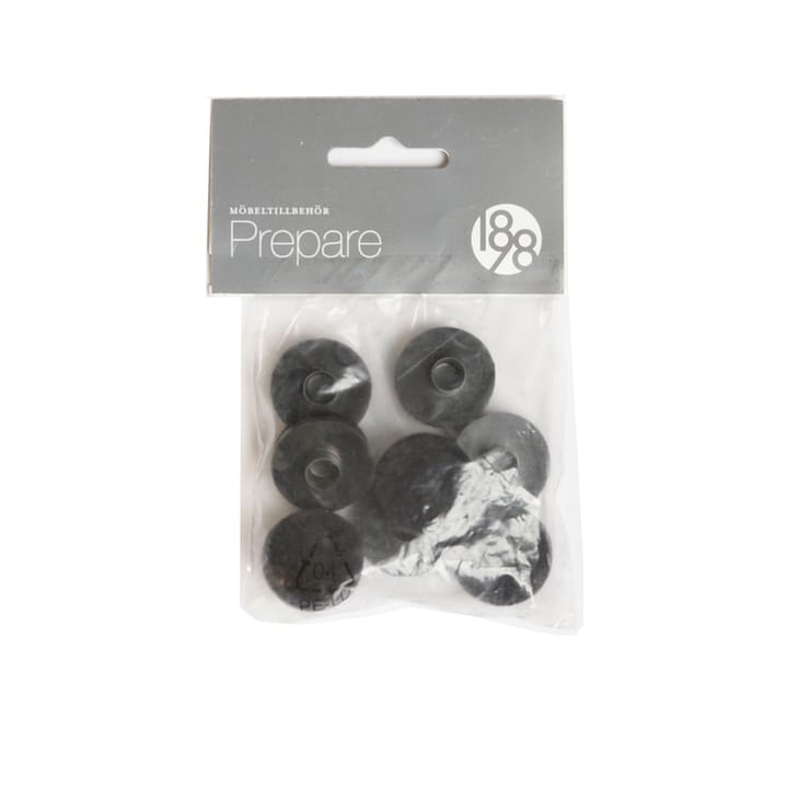 Protetor de piso Prepare - Preto 26mm plastico feltro rebite 8 st - 1898