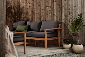 Sofá Stockaryd 3 lugares teak/dark grey - undefined - 1898