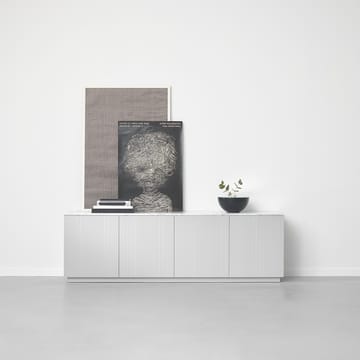 Mesa de apoio Beam  - Cinzento claro, rodapé carvalho branco  - A2