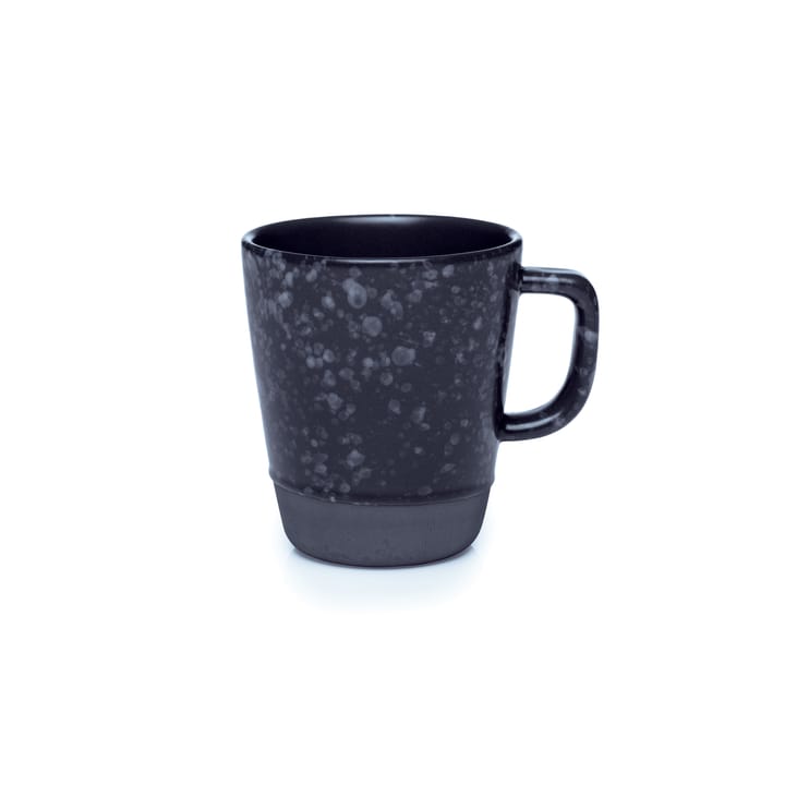 Caneca com asa Raw 30 cl - preto com pintas - Aida