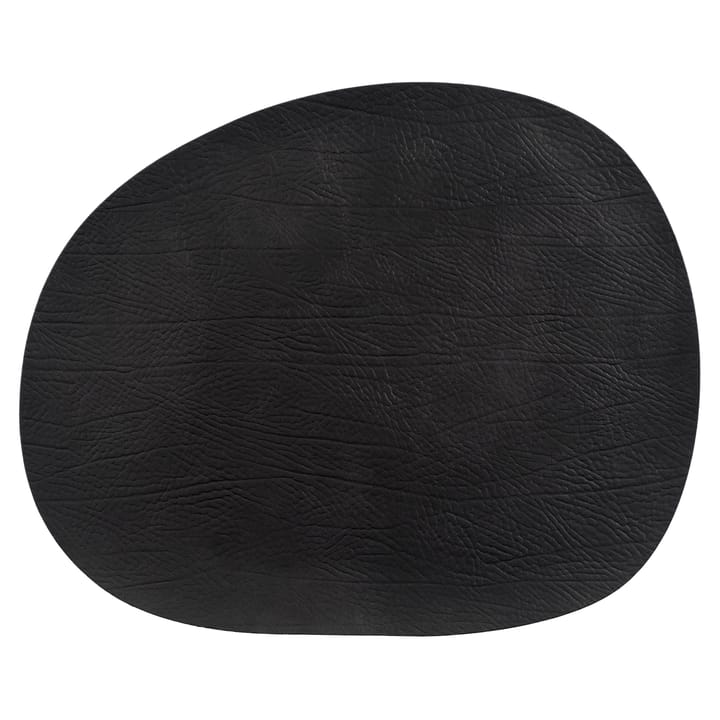 Individual de mesa Raw em couro - Black buffalo (preto) - Aida