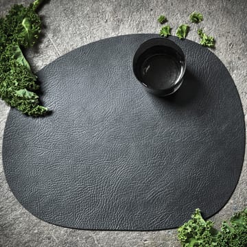 Individual de mesa Raw em couro - Black buffalo (preto) - Aida