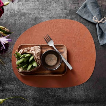 Individual de mesa Raw em couro - Cinnamon brown buffalo - Aida