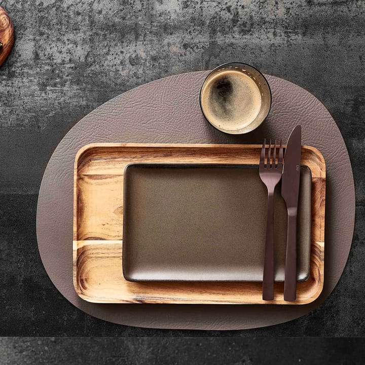 Individual de mesa Raw em couro - Dusty rose buffalo - Aida