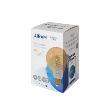 Fonte de luz globo LED Smart Home Airam Filament  - Âmbar, 95mm, spiral e27, 6w  - Airam