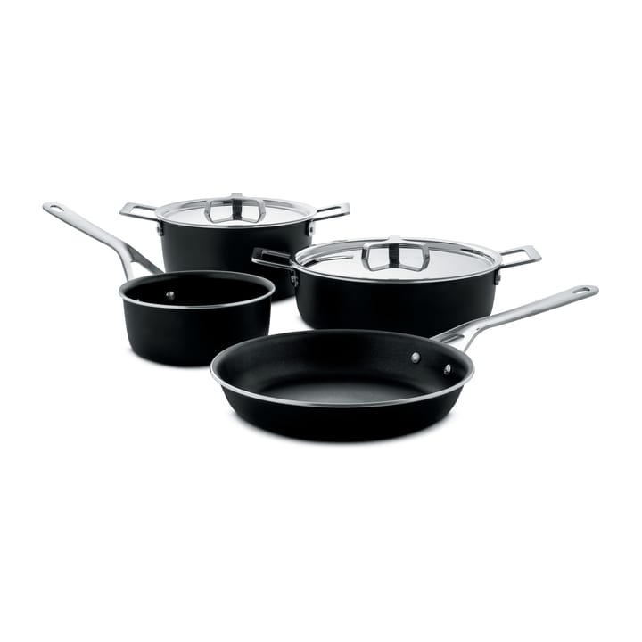 Conjunto de panelas Pots&Pans, 6 peças, Preto Alessi