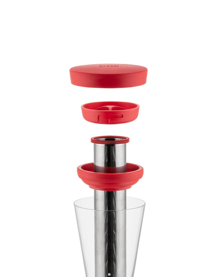 Mazagran garrafa para café cold brew, Vermelho Alessi