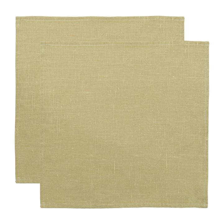 Linne guardanapo 45x45 cm - lote de 2 - Light Olive - Almedahls