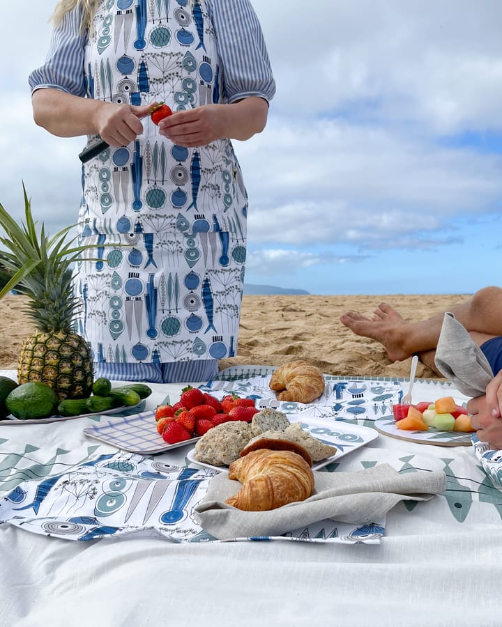 Tabuleiro Picknick 20x27 cm - Azul-beige - Almedahls