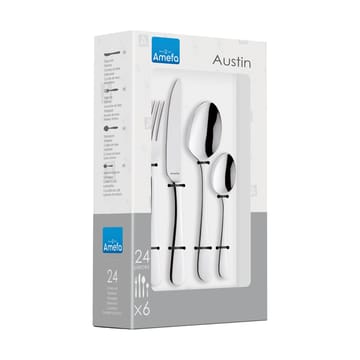 Conjunto de talheres Austin 24 peças - Aço inoxidável - Amefa