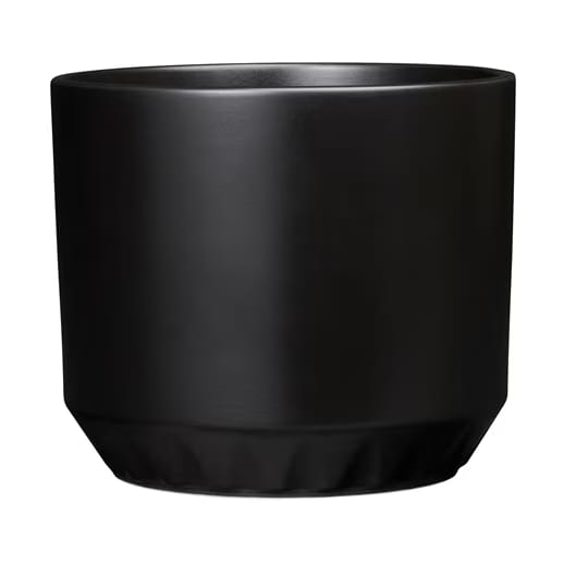 Vaso Ilona Ø14x12 cm - Preto mate - Arabia