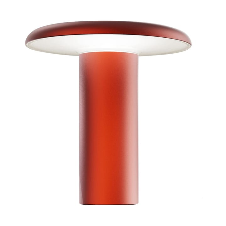 Candeeiro de mesa portátil Takku 19 cm, vermelho anodizado  Artemide