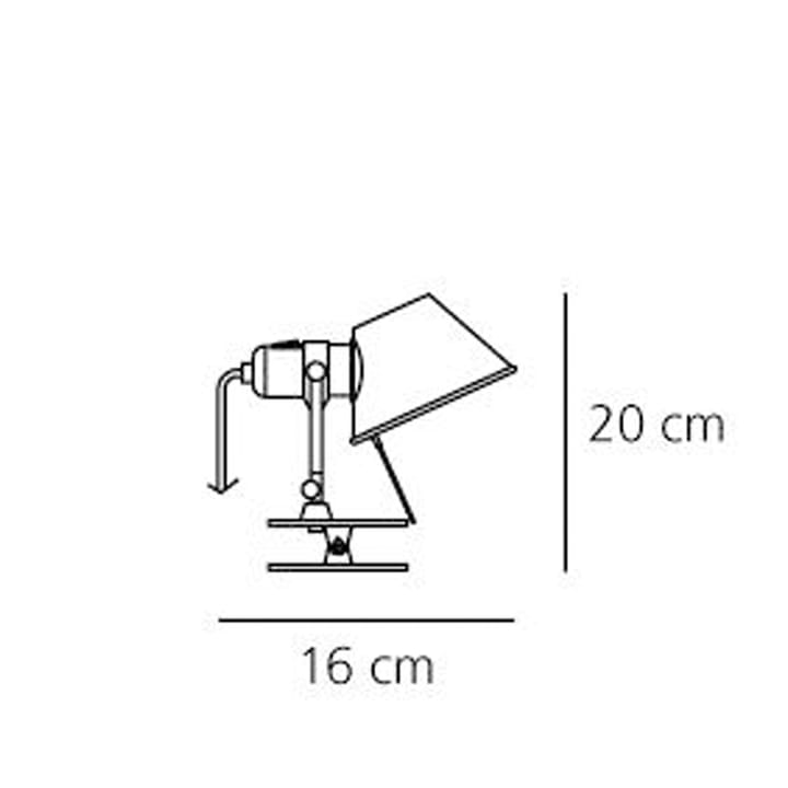 Candeeiro de parede Tolomeo Pinza Micro LED, Alumínio, led Artemide