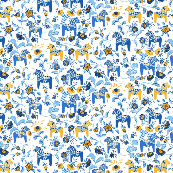 Tecido mini Leksand - Amarelo-azul - Arvidssons Textil