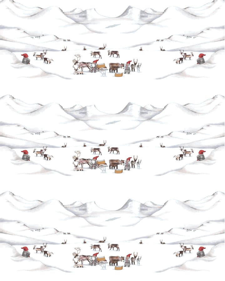 Tecido Terra do Papai Noel - offwhite, cinzento - Arvidssons Textil