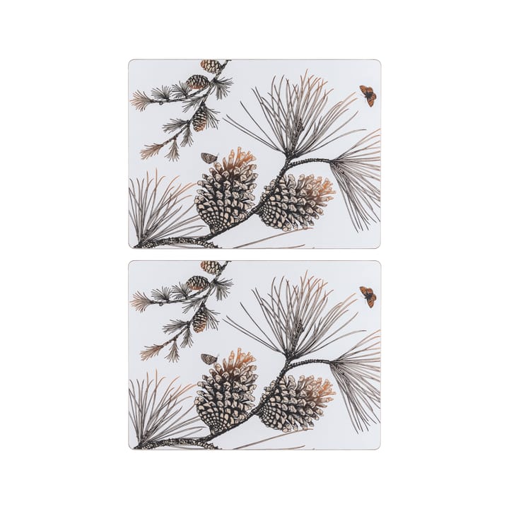 Individual de mesa Pine Cone, conjunto de 2 - Cotton white - Åry Home