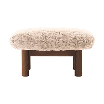 Banqueta para pés Brasilia - Dark oak-Nature sheepskin curly - Audo Copenhagen