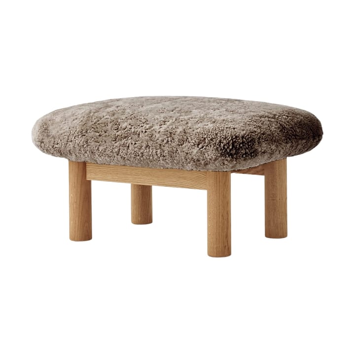 Banqueta para pés Brasilia, Natural oak-Sahara sheepskin curly Audo Copenhagen