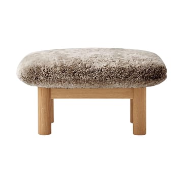 Banqueta para pés Brasilia - Natural oak-Sahara sheepskin curly - Audo Copenhagen