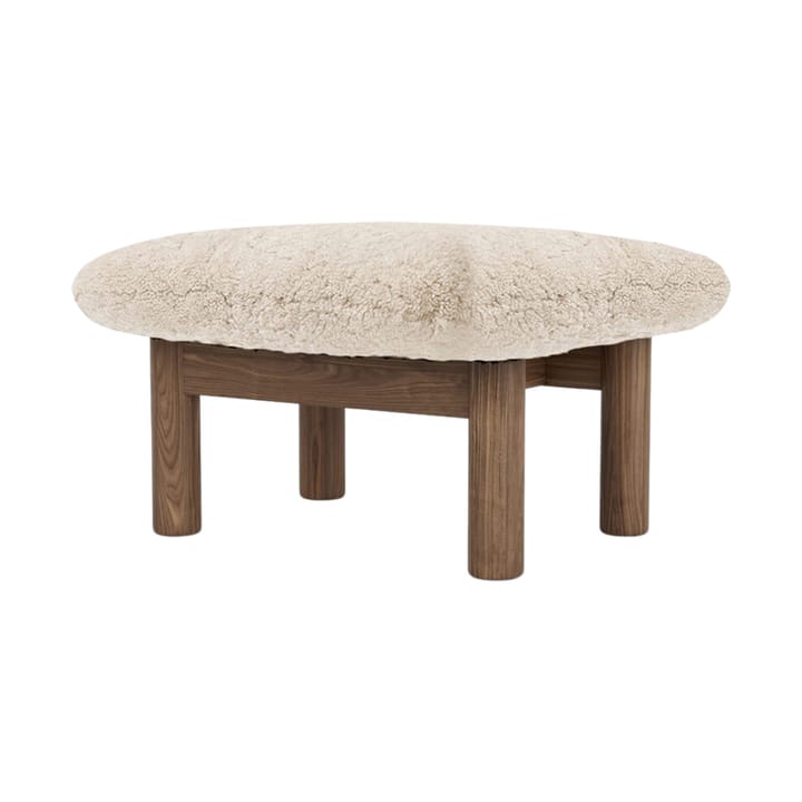 Banqueta para pés Brasilia - Walnut-Nature sheepskin curly - Audo Copenhagen