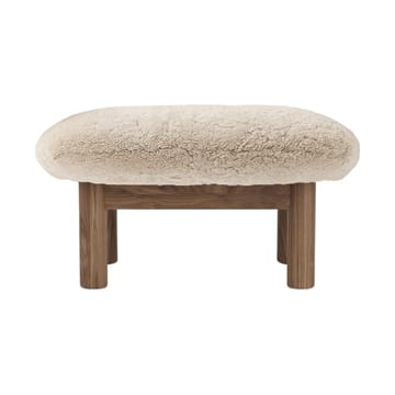 Banqueta para pés Brasilia - Walnut-Nature sheepskin curly - Audo Copenhagen