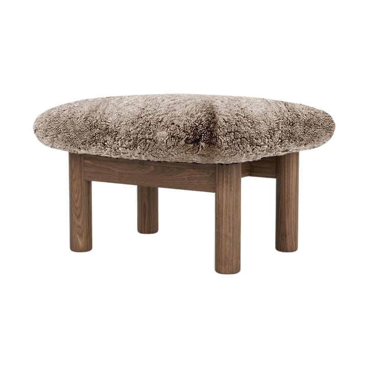 Banqueta para pés Brasilia - Walnut-Sahara sheepskin curly - Audo Copenhagen