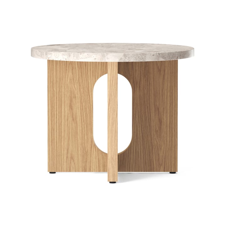 Mesa de apoio Ø50 cm base de carvalho Androgyne - Tampo de mesa Kunis Breccia - Audo Copenhagen