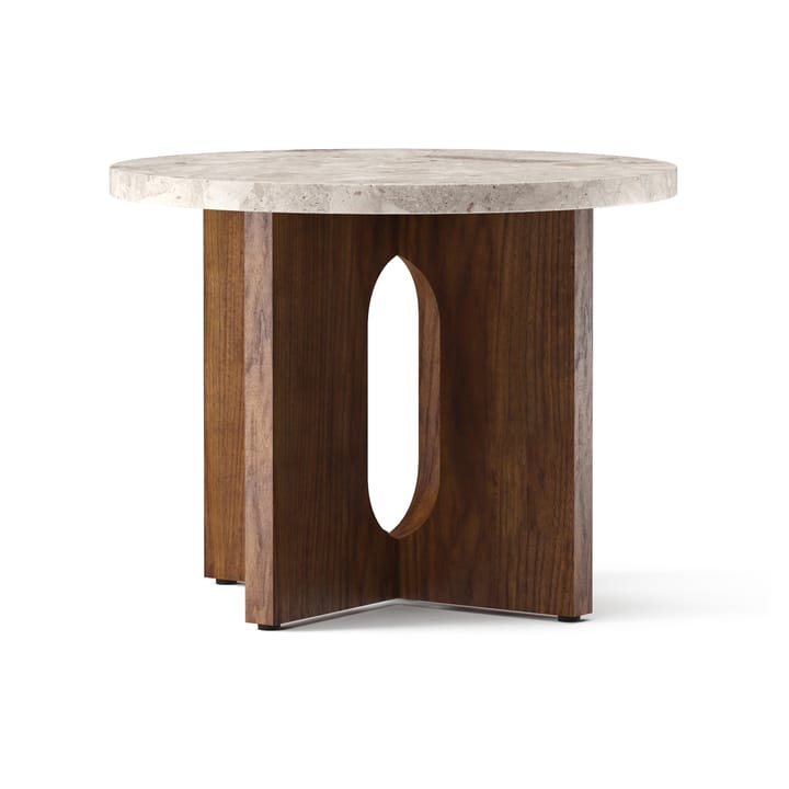 Mesa de apoio Ø50 cm base de nogueira Androgyne - Tampo de mesa Kunis Breccia - Audo Copenhagen