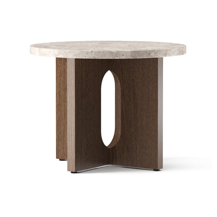 Mesa de apoio Ø50 cm carvalho tingido escuro Androgyne  - Tampo de mesa Kunis Breccia - Audo Copenhagen