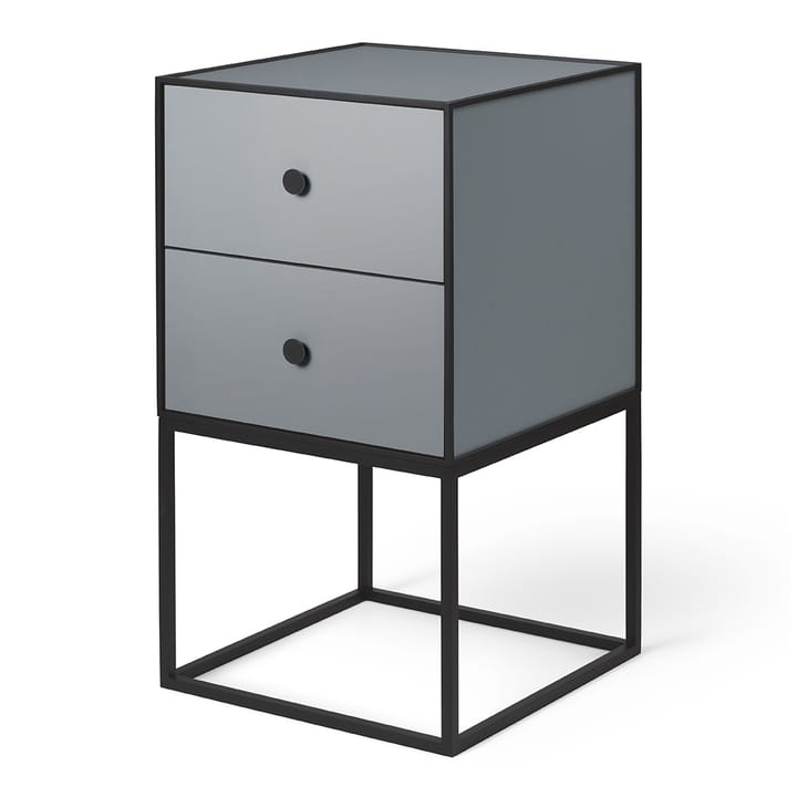 Mesa de apoio com duas gavetas Frame 35 - dark grey - Audo Copenhagen