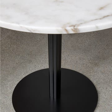 Mesa de jantar Harbour Column - marble offwhite, ø105 cm, suporte preto - Audo Copenhagen