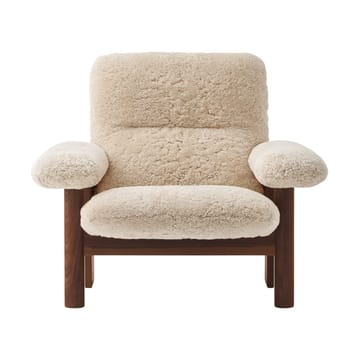 Poltrona Brasilia - Dark oak-Nature sheepskin curly - Audo Copenhagen