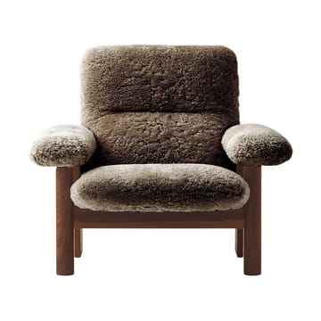 Poltrona Brasilia - Dark oak-Sahara sheepskin curly - Audo Copenhagen