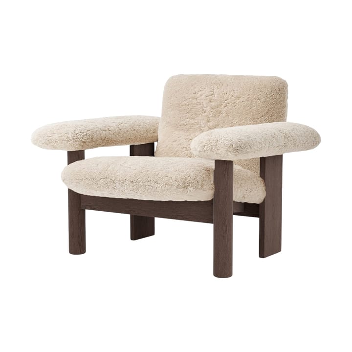 Poltrona Brasilia low back - Dark oak-Nature sheepskin curly - Audo Copenhagen