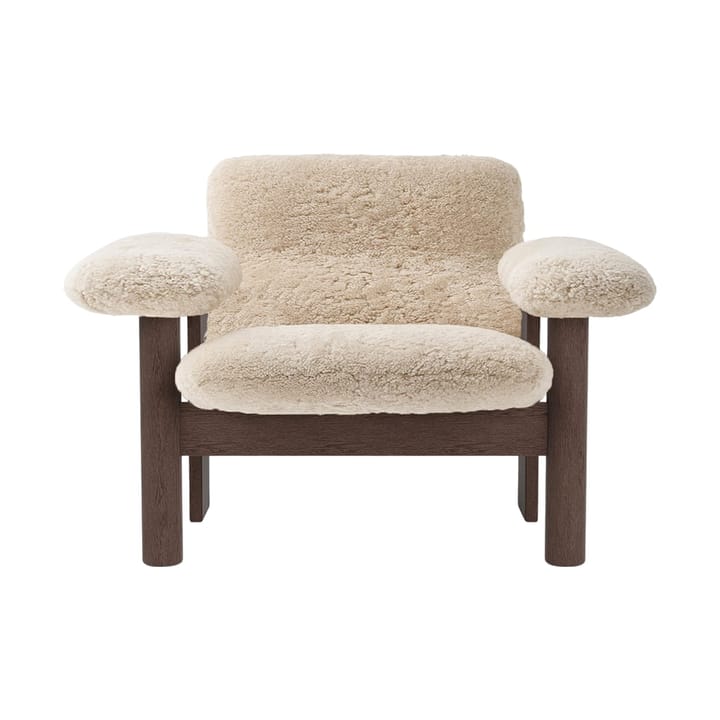 Poltrona Brasilia low back, Dark oak-Nature sheepskin curly Audo Copenhagen