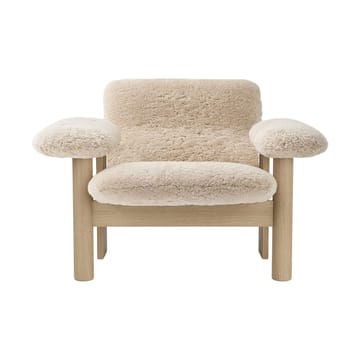 Poltrona Brasilia low back - Natural oak-Nature sheepskin curly - Audo Copenhagen