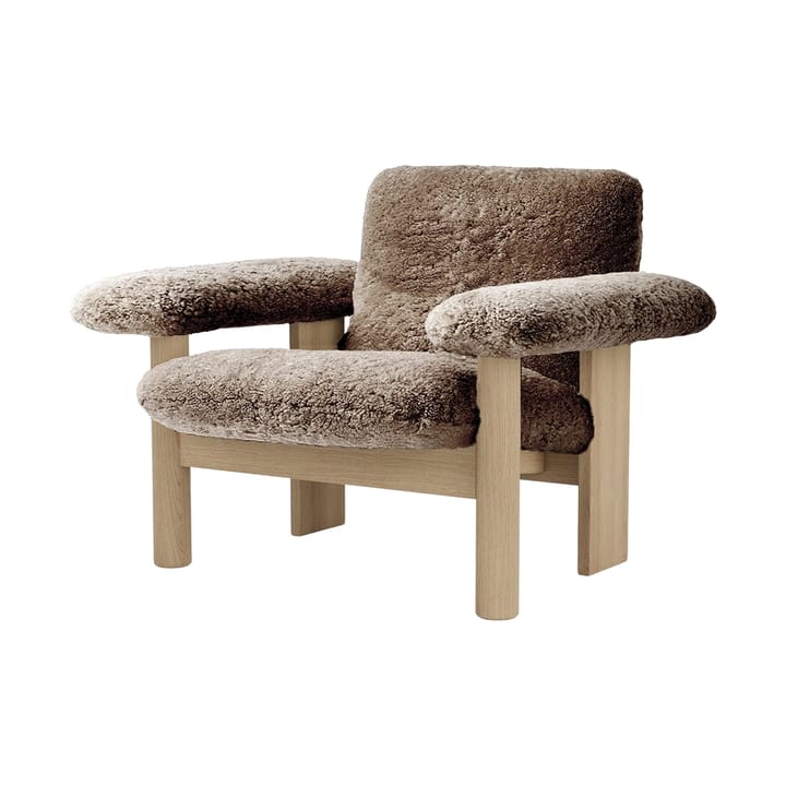 Poltrona Brasilia low back - Natural oak-Sahara sheepskin curly - Audo Copenhagen