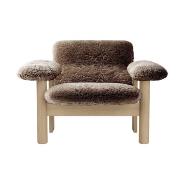 Poltrona Brasilia low back - Natural oak-Sahara sheepskin curly - Audo Copenhagen