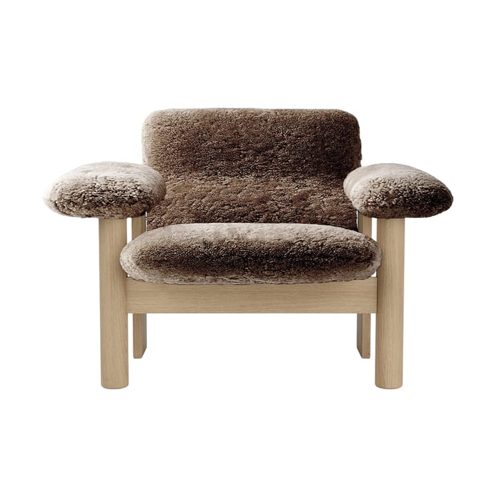 Poltrona Brasilia low back, Natural oak-Sahara sheepskin curly Audo Copenhagen