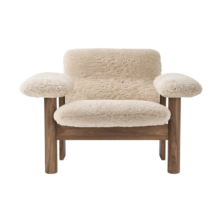 Poltrona Brasilia low back, Walnut-Nature sheepskin curly Audo Copenhagen