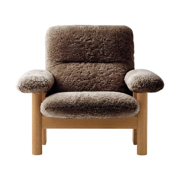 Poltrona Brasilia - Natural oak-Sahara sheepskin curly - Audo Copenhagen