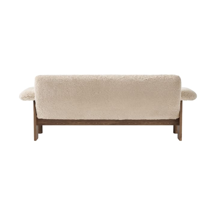 Sofá 2 assentos Brasilia, Walnut-Nature sheepskin curly Audo Copenhagen