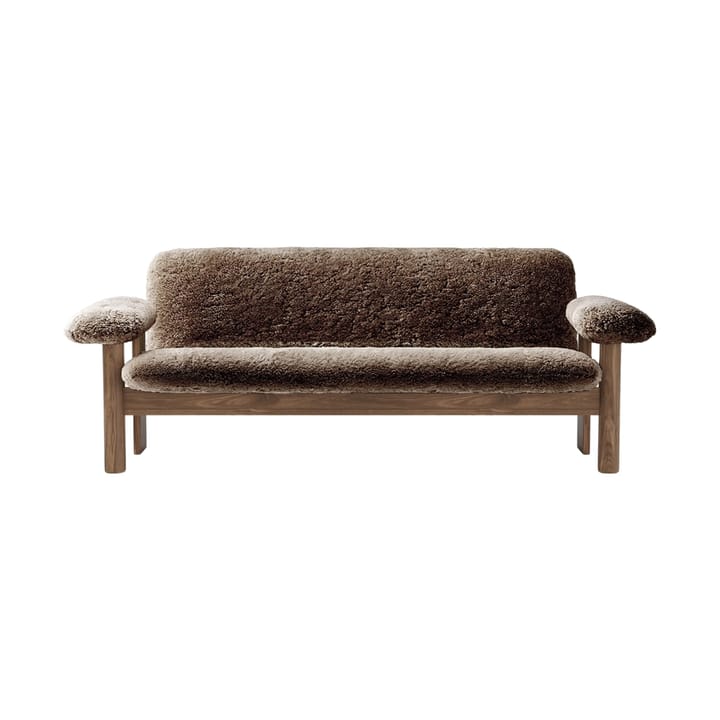 Sofá 2 assentos Brasilia, Walnut-Sahara sheepskin curly Audo Copenhagen