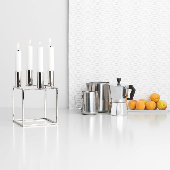 Suporte de velas Kubus 4 - nickel - Audo Copenhagen