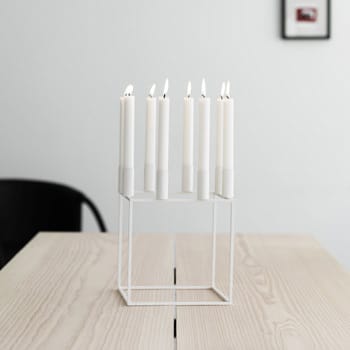 Suporte de velas Kubus 8 - branco - Audo Copenhagen