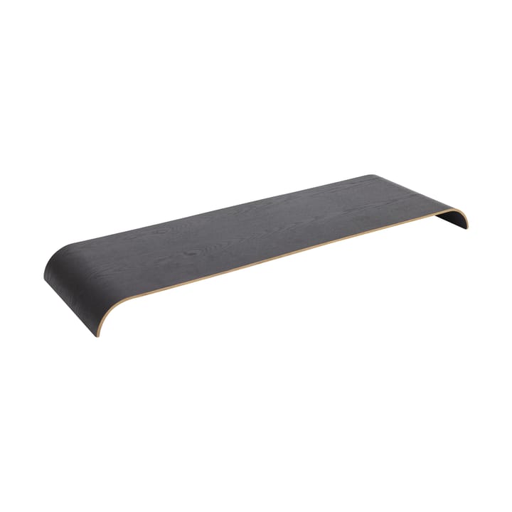 Curva bandeja/painel superior para prateleira de parede 80,4 cm, Preto AYTM