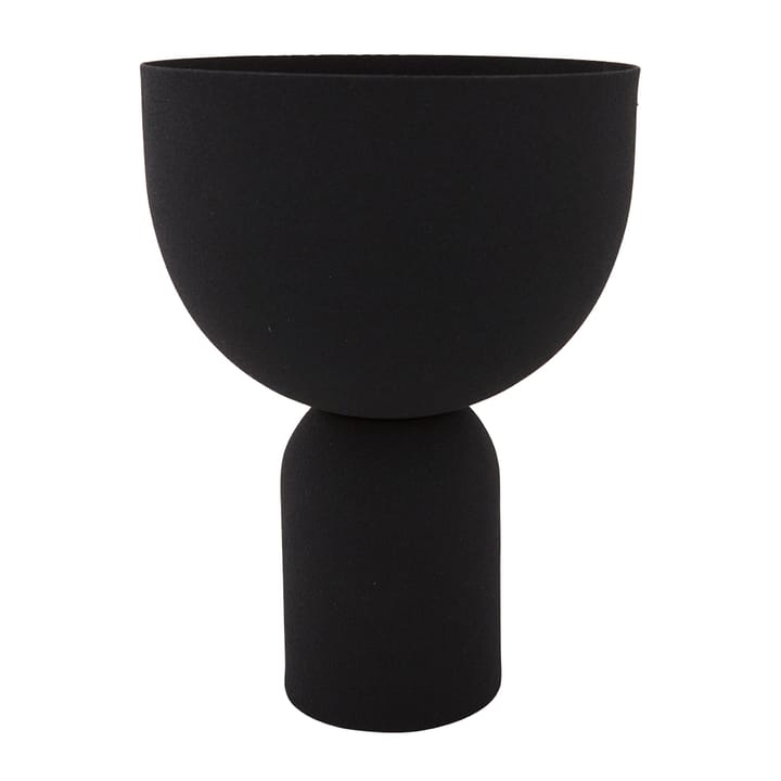 Vaso de flores Torus Ø17 cm - Preto-preto - AYTM