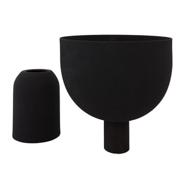 Vaso de flores Torus Ø17 cm - Preto-preto - AYTM