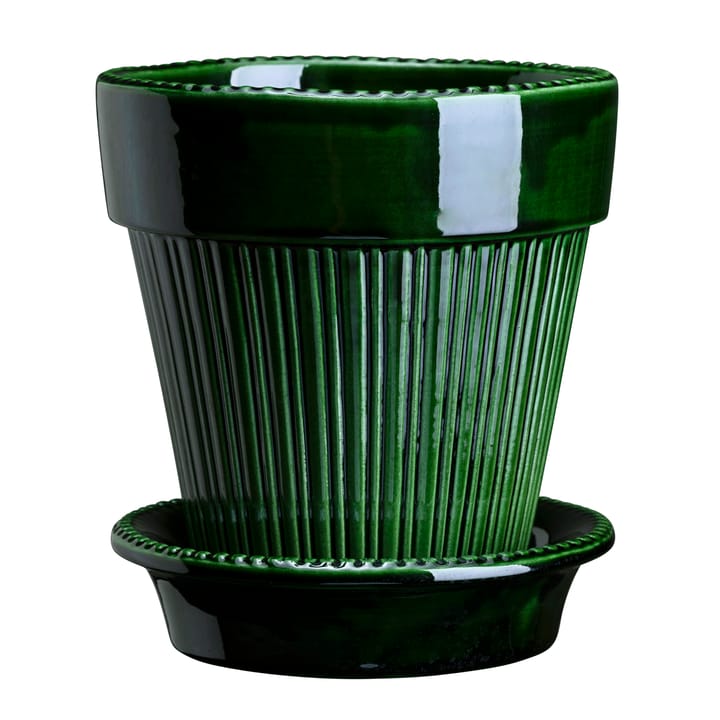 Vaso de flores brilhante Simona Ø16 cm - Verde - Bergs Potter